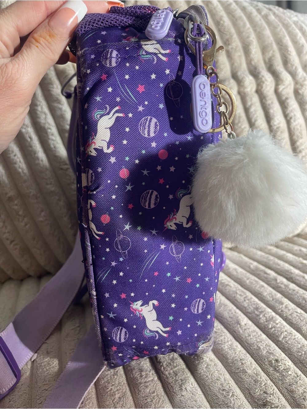Bentgo Kids Unicorn Lunch Bag - Lavender Purple - Picture 3 of 6
